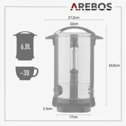 Glühweinkocher 6,8L 950W Edelstahl -Arebos Verkaufsgeschäft 10 Sketch 2x2 4260551589911 dc85