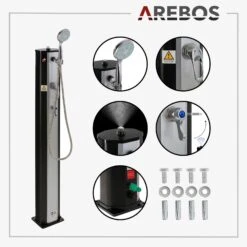 Solardusche 20L Silber Mit Sprühnebelfunktion -Arebos Verkaufsgeschäft 10 collection 2x2 0b4c