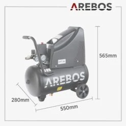 Luftkompressor 24L 1100W Inkl. Zubehör -Arebos Verkaufsgeschäft 11 4260627420001 000 3b23