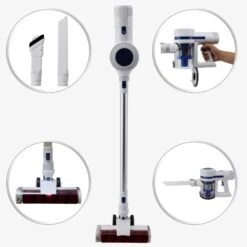 2in1 Akku Handstaubsauger Weiß-blau Beutellos -Arebos Verkaufsgeschäft 11 4260627423989 000 galerie 316c