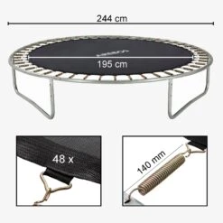 Trampolin Sprungmatte 244 Cm 48 Ösen 140 Mm -Arebos Verkaufsgeschäft 1 4260551585128 005 6ad9