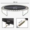 Trampolin Sprungmatte 366 Cm 72 Ösen 165 Mm -Arebos Verkaufsgeschäft 1 4260551585234 005 943a