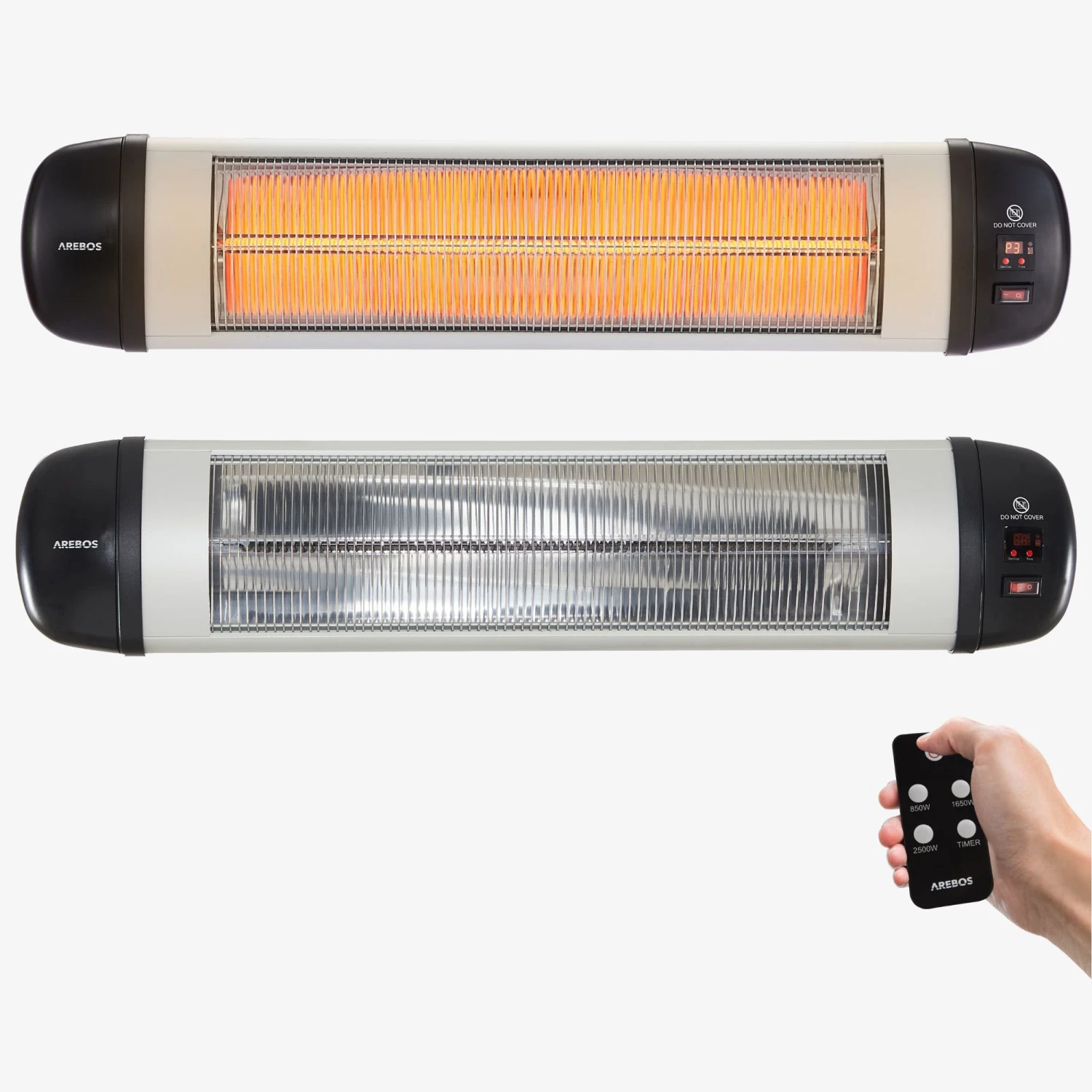 Infrarot Heizstrahler 2500W Mit Fernbedienung 3 Infrarot Heizstrahler 2500W Mit Fernbedienung