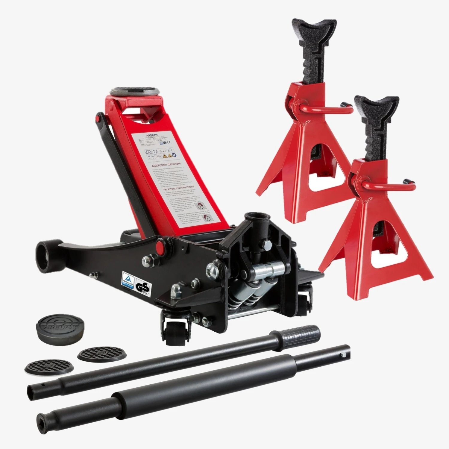 Wagenheber Mit 3 Auflagen + 2x Unterstellbock 10 Wagenheber Mit 3 Auflagen + 2x Unterstellbock – Bild 8