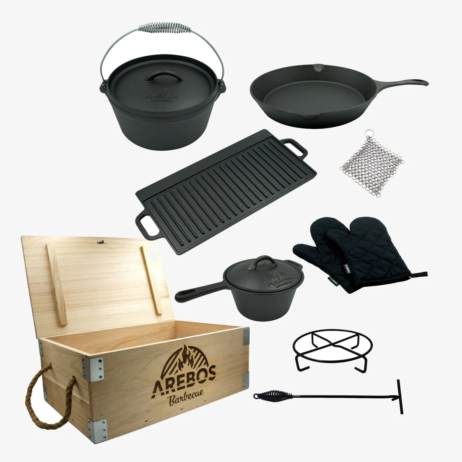 Dutch Oven Set 9 Tlg. In Holzkiste 10 Dutch Oven Set 9 Tlg. In Holzkiste – Bild 8