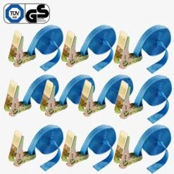 Spanngurt 6m - 2-tlg - 25mm - 10er Set -Arebos Verkaufsgeschäft 1 ebay 4260199754412 000 6460