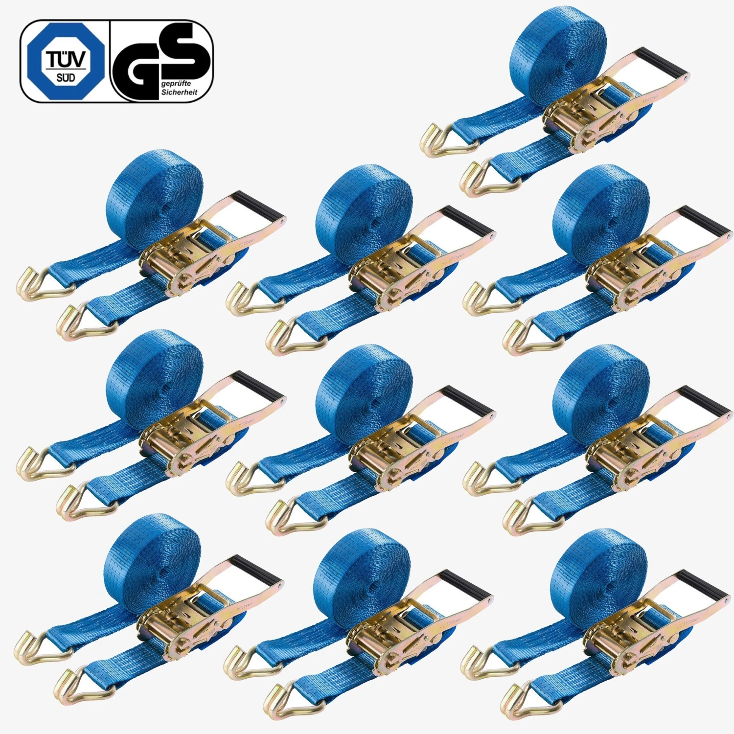 Spanngurt 8m - 2-tlg - 50mm - 10er Set 8 Spanngurt 8m - 2-tlg - 50mm - 10er Set – Bild 6