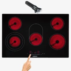 Glaskeramikkochfeld 5 Kochzonen