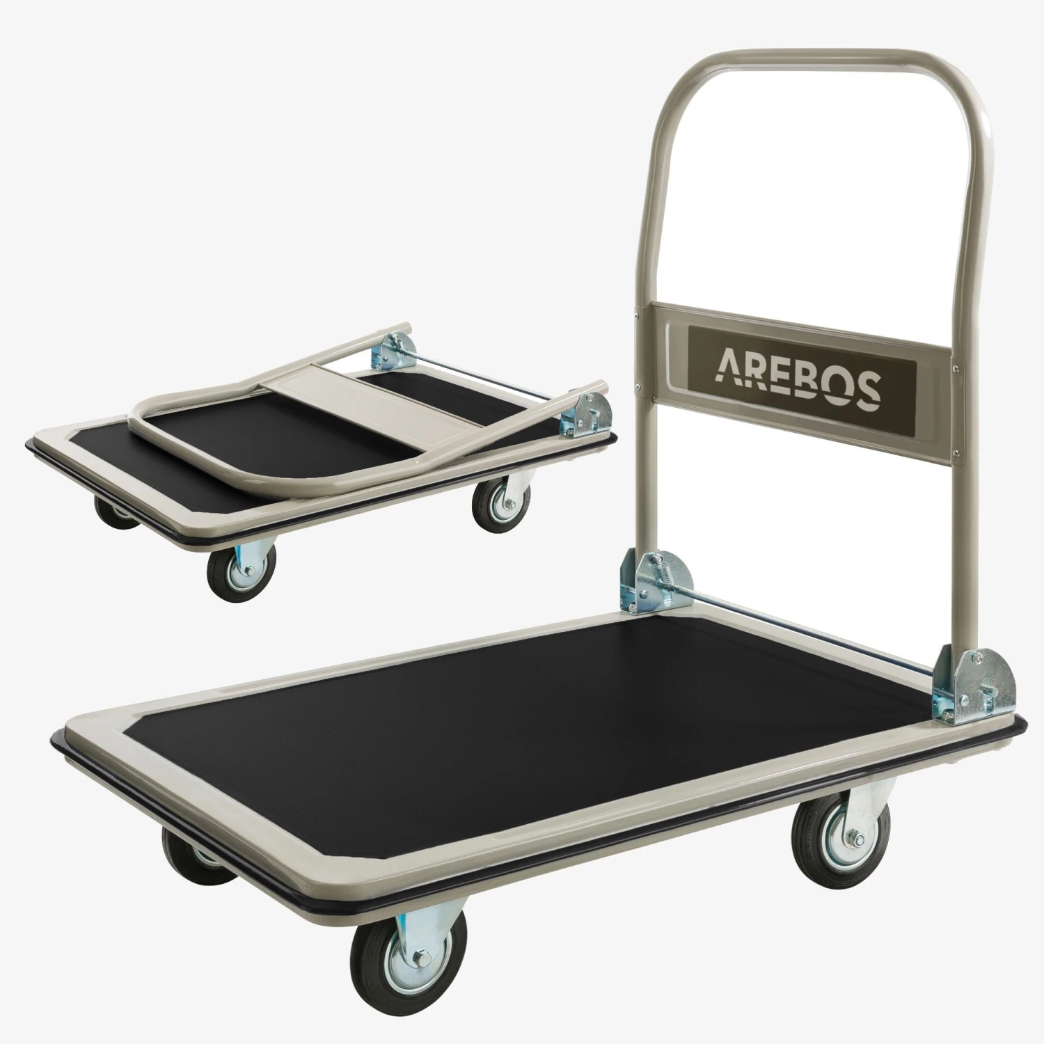 Plattformwagen 300kg Schwarz-creme 3 Plattformwagen 300kg Schwarz-creme