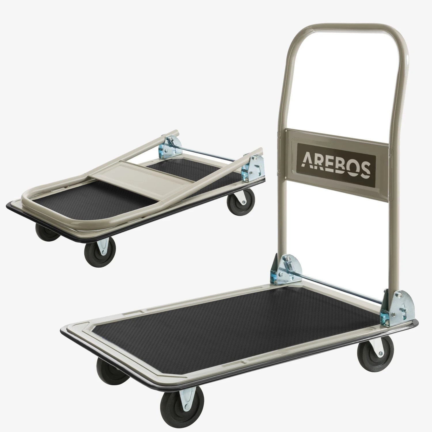 Plattformwagen 150kg Schwarz-creme 10 Plattformwagen 150kg Schwarz-creme – Bild 8