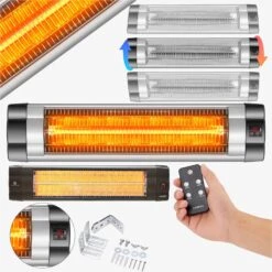 Heizstrahler 2500W - Wandmontage - Fernbedienung -Arebos Verkaufsgeschäft 1 gallery 2x2 4260627424252 new 6b55