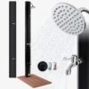 Solardusche 35L Schwarz & Bodenelement Holzoptik -Arebos Verkaufsgeschäft 1 gallery 4260627426270 76ec