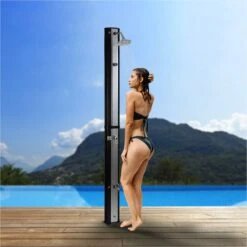 Solardusche 35L Silber/schwarz Mit Thermometer