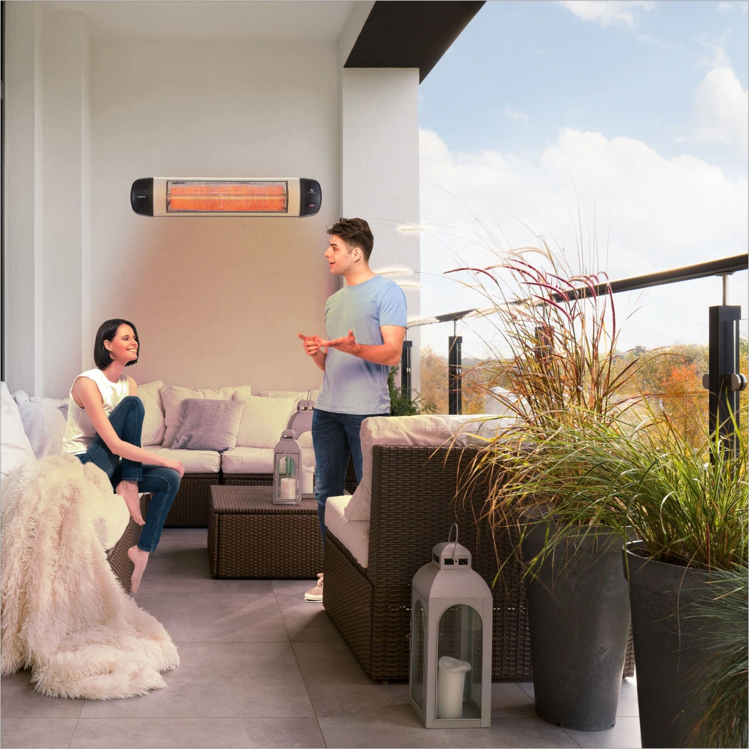 Infrarot Heizstrahler 2500W Silber 4 Infrarot Heizstrahler 2500W Silber – Bild 2