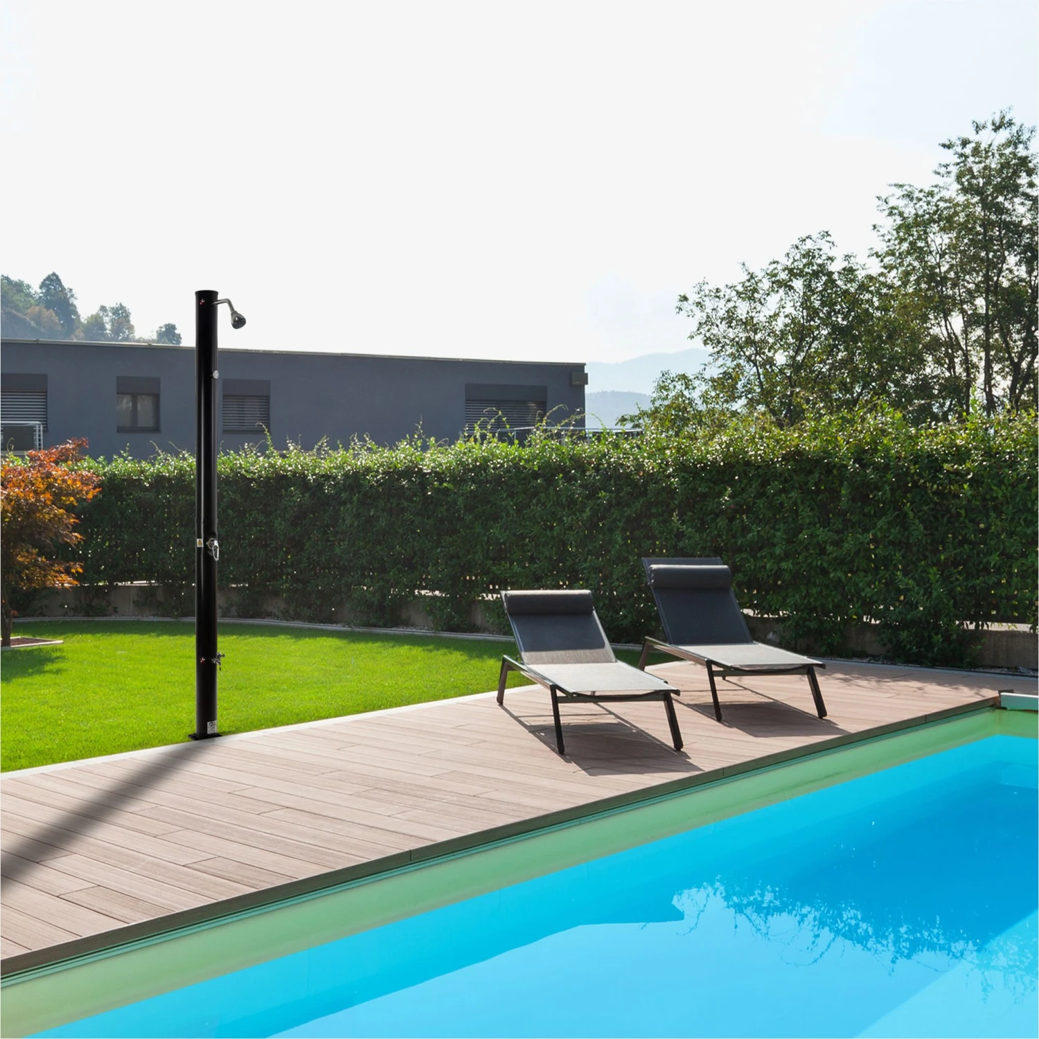 Solardusche 20L Schwarz Mit Thermometer 4 Solardusche 20L Schwarz Mit Thermometer – Bild 2