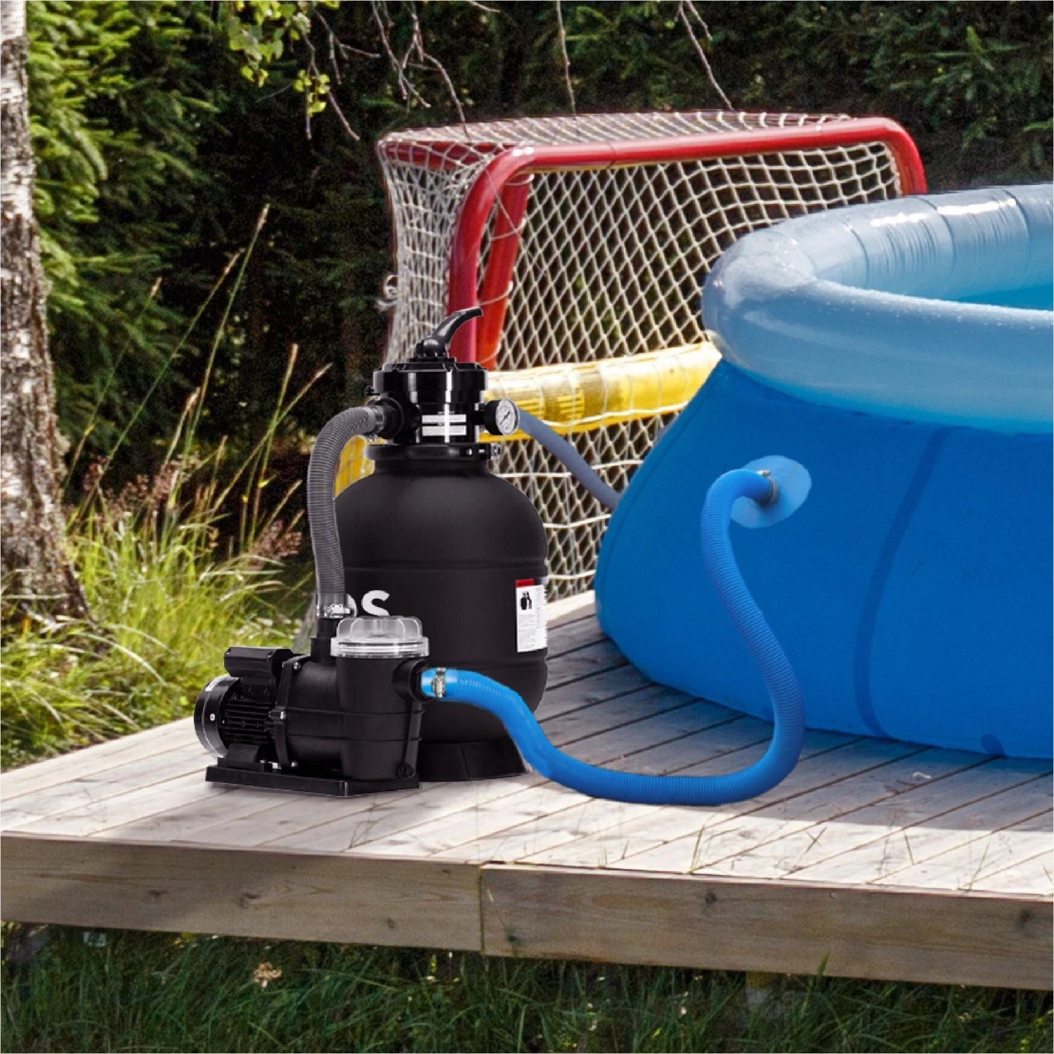 Sandfilteranlage Inkl. Filterbälle - Schwarz 3 Sandfilteranlage Inkl. Filterbälle - Schwarz