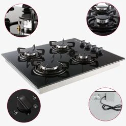 Gaskochfeld 63cm 4 Brenner