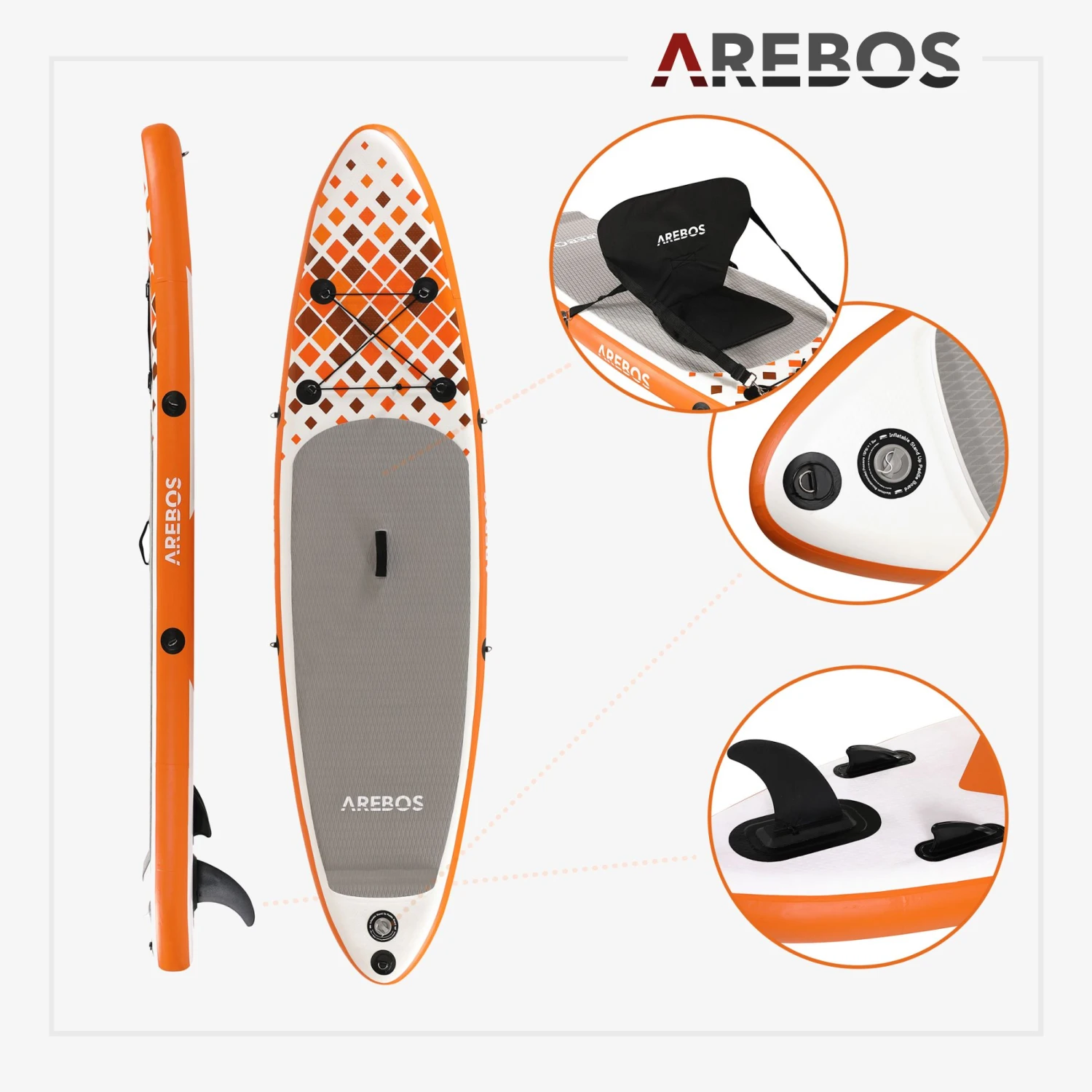 SUP Board 300cm Double Layer Orange 5 SUP Board 300cm Double Layer Orange – Bild 3