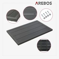 Solardusche Bodenelement - Anthrazit -Arebos Verkaufsgeschäft 3 hc 2x2 e84c