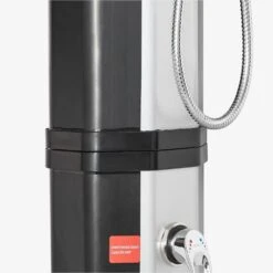 Solardusche 60L Mit Handbrause Und Themometer Schwarz/silber -Arebos Verkaufsgeschäft 4252023109512 7 9cee