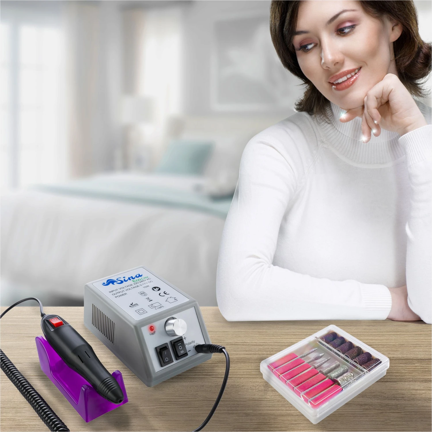 Nagelfräser DR 299 Eco Line - Grau 4 Nagelfräser DR 299 Eco Line - Grau – Bild 2