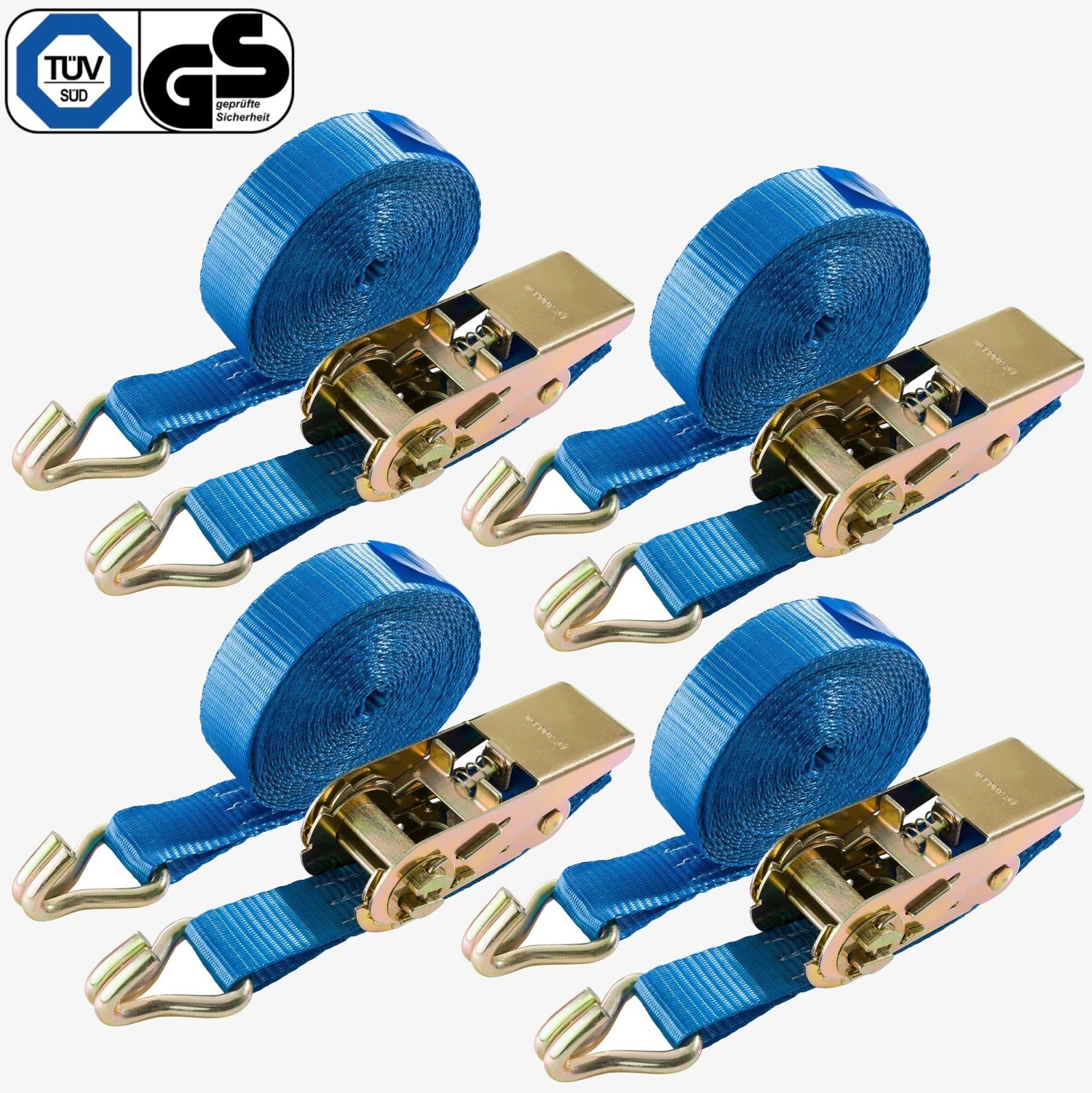 Spanngurt 6m - 2-tlg - 25mm - 4er Set 9 Spanngurt 6m - 2-tlg - 25mm - 4er Set – Bild 7