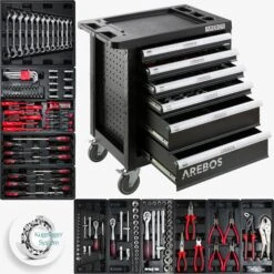 Werkzeugwagen 6 Fächer Mit 4 Werkzeugeinlegeböden