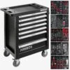 Werkzeugwagen 7 Fächer Mit 5 Werkzeugeinlegeböden
