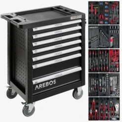 Werkzeugwagen 7 Fächer Mit 5 Werkzeugeinlegeböden