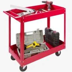 Werkstattwagen Mit 2 Fächern Rot -Arebos Verkaufsgeschäft 4260551580581 004 a31d