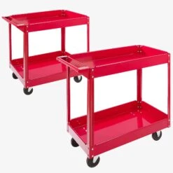Werkstattwagen Mit 2 Fächern 2 Stück Rot