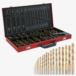 Spiralbohrer Set 230teilig Inkl. Koffer Rot
