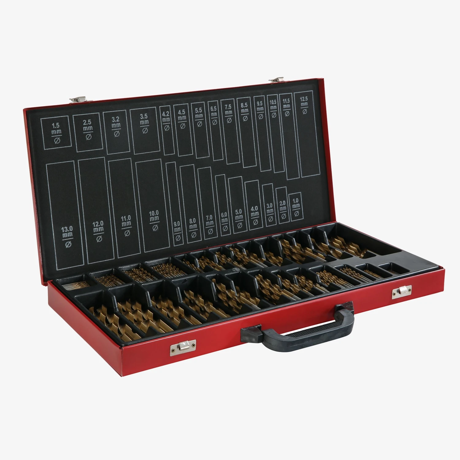 Spiralbohrer Set 230teilig Inkl. Koffer Rot 7 Spiralbohrer Set 230teilig Inkl. Koffer Rot – Bild 5