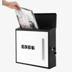 Briefkasten Weiß-Anthrazit -Arebos Verkaufsgeschäft 4260627423170 004 617c