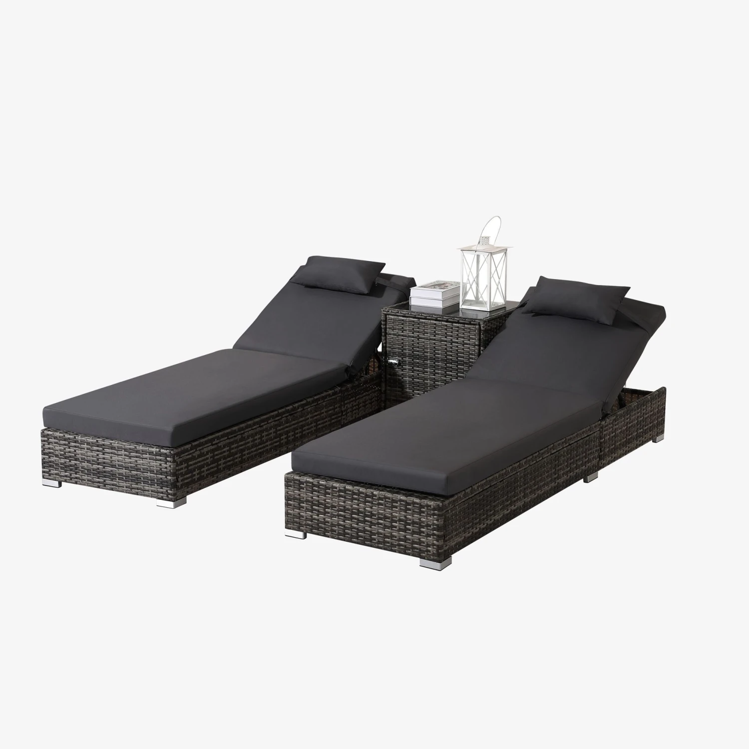 Rattan Sonnenliegen Set "IBIZA" 6 Rattan Sonnenliegen Set "IBIZA" – Bild 4