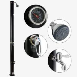 Solardusche 20L Schwarz Mit Thermometer 13 Solardusche 20L Schwarz Mit Thermometer -Arebos Verkaufsgeschäft 4260627426331 000 b967