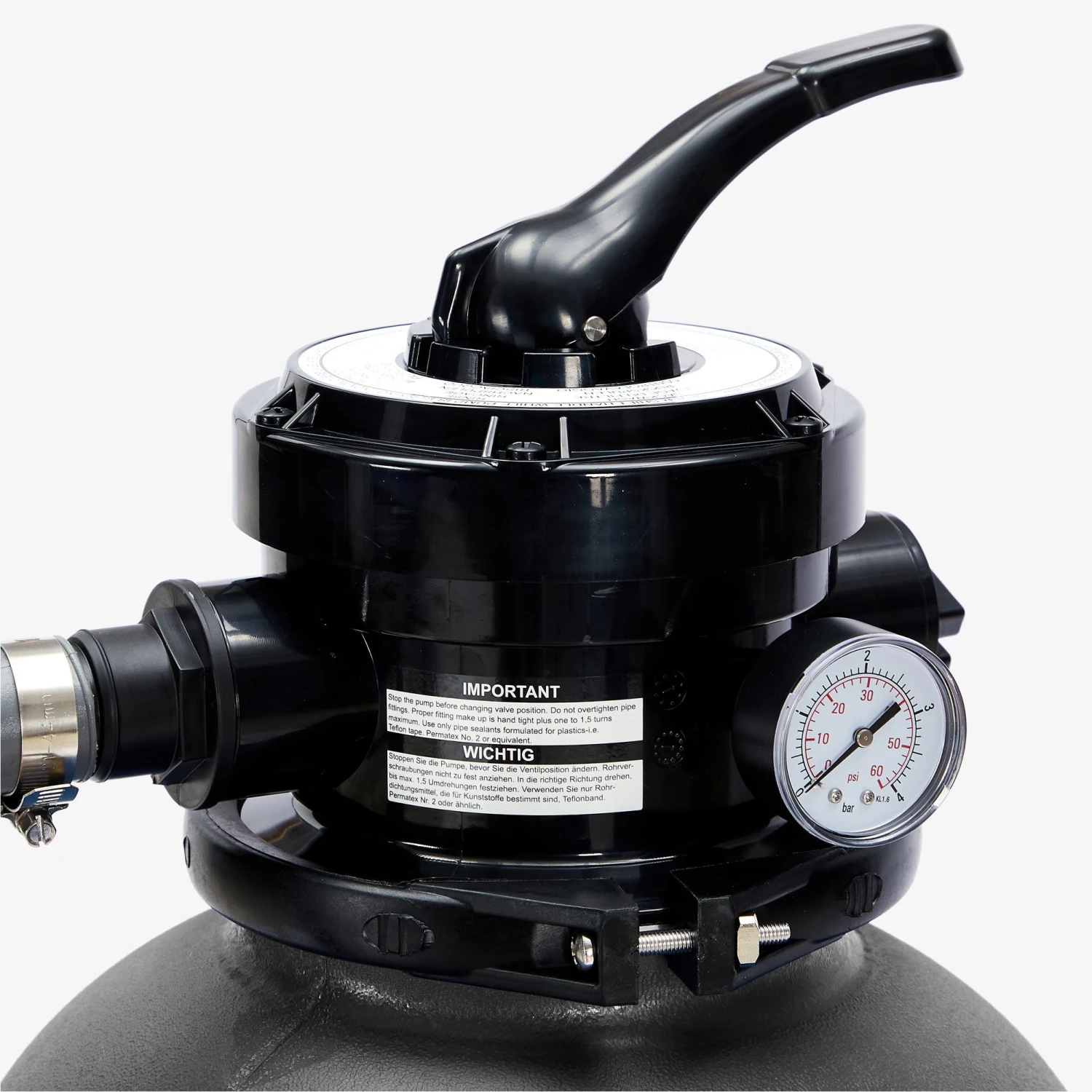 Sandfilteranlage Inkl. Filterbälle - Grau 5 Sandfilteranlage Inkl. Filterbälle - Grau – Bild 3