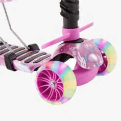 Scooter Mit LED Rollen, Sitz Und Schiebehilfe - Rosa -Arebos Verkaufsgeschäft 4260627429660 7 286f