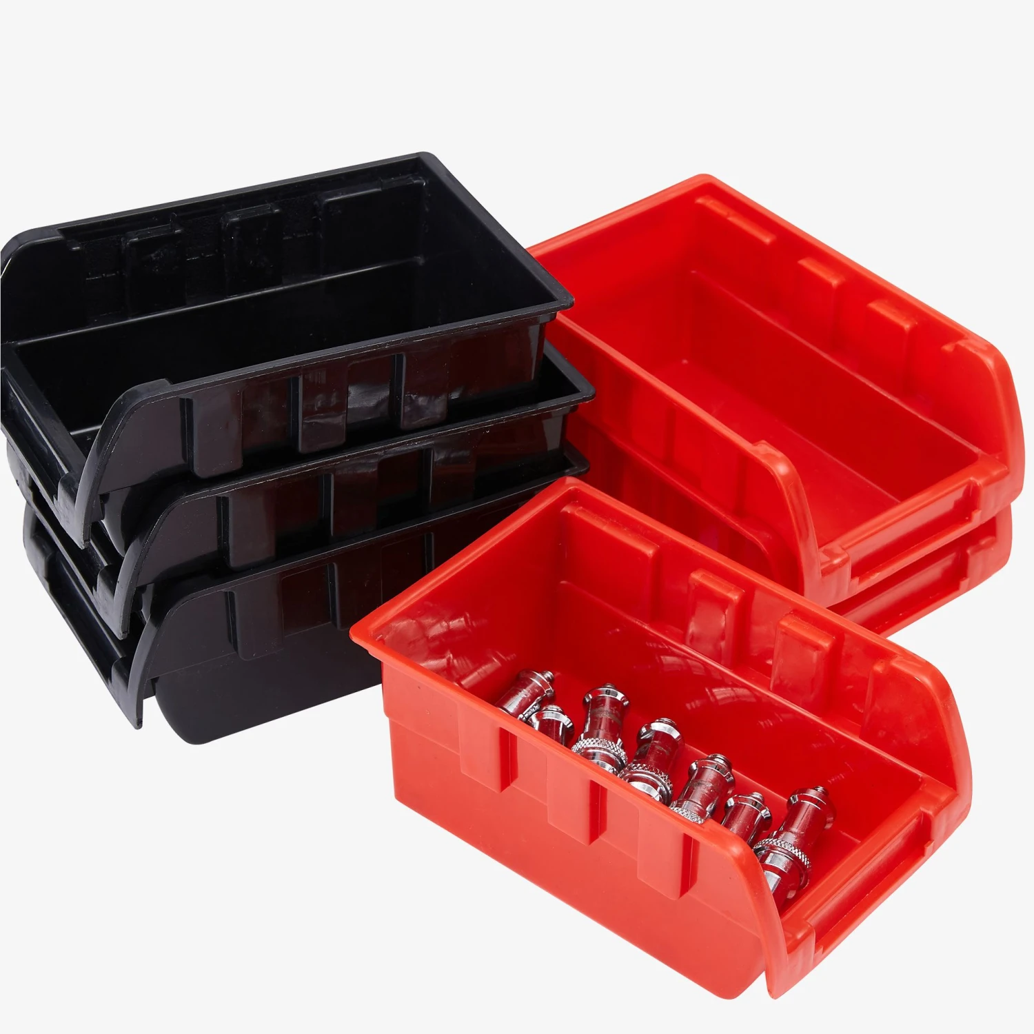 Werkzeugwand Mit 46 Stapelboxen 4 Werkzeugwand Mit 46 Stapelboxen – Bild 2