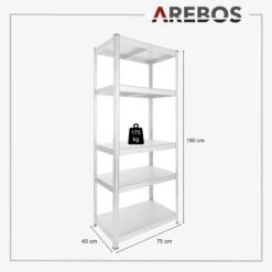 Schwerlastregal 180x75x45cm 875kg 1 Stück 16 Schwerlastregal 180x75x45cm 875kg 1 Stück -Arebos Verkaufsgeschäft 4 sketch cm 4260551583667 2910