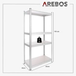 Schwerlastregal 160x80x40cm 320kg 1 Stück -Arebos Verkaufsgeschäft 4 sketch cm 4260627421954 e58f