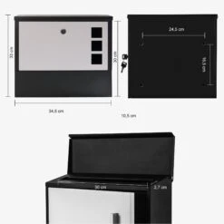 Briefkasten Graphit-Creme 16 Briefkasten Graphit-Creme -Arebos Verkaufsgeschäft 5 4260627423149 2000x2000 Ma e 435c