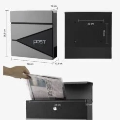 Briefkasten Graphit 15 Briefkasten Graphit -Arebos Verkaufsgeschäft 5 4260627423163 2000x2000 Ma e fe38