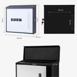 Briefkasten Weiß-Anthrazit -Arebos Verkaufsgeschäft 5 4260627423170 2000x2000 Ma e 70b0