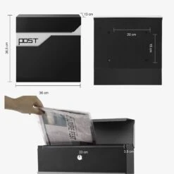 Briefkasten Silber-Anthrazit -Arebos Verkaufsgeschäft 5 4260627423194 2000x2000 Ma e 9c16