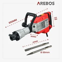 Abbruchhammer 1700W - Rot -Arebos Verkaufsgeschäft 5 Sketch 737e