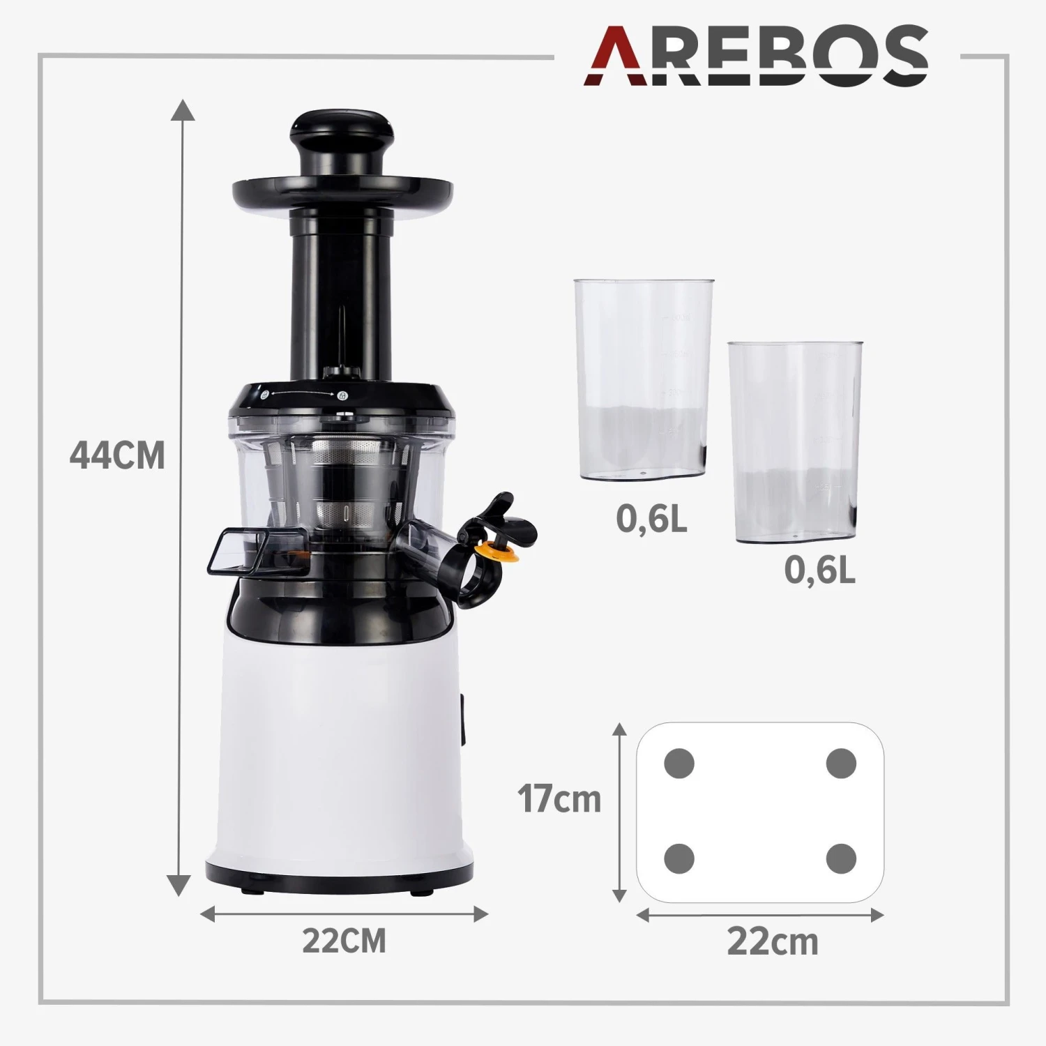 Entsafter 200W- Weiß 9 Entsafter 200W- Weiß – Bild 7