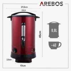 Glühweinkocher 8,8 L Rot 16 Glühweinkocher 8,8 L Rot -Arebos Verkaufsgeschäft 6 Sketch 4260627428960 98f1