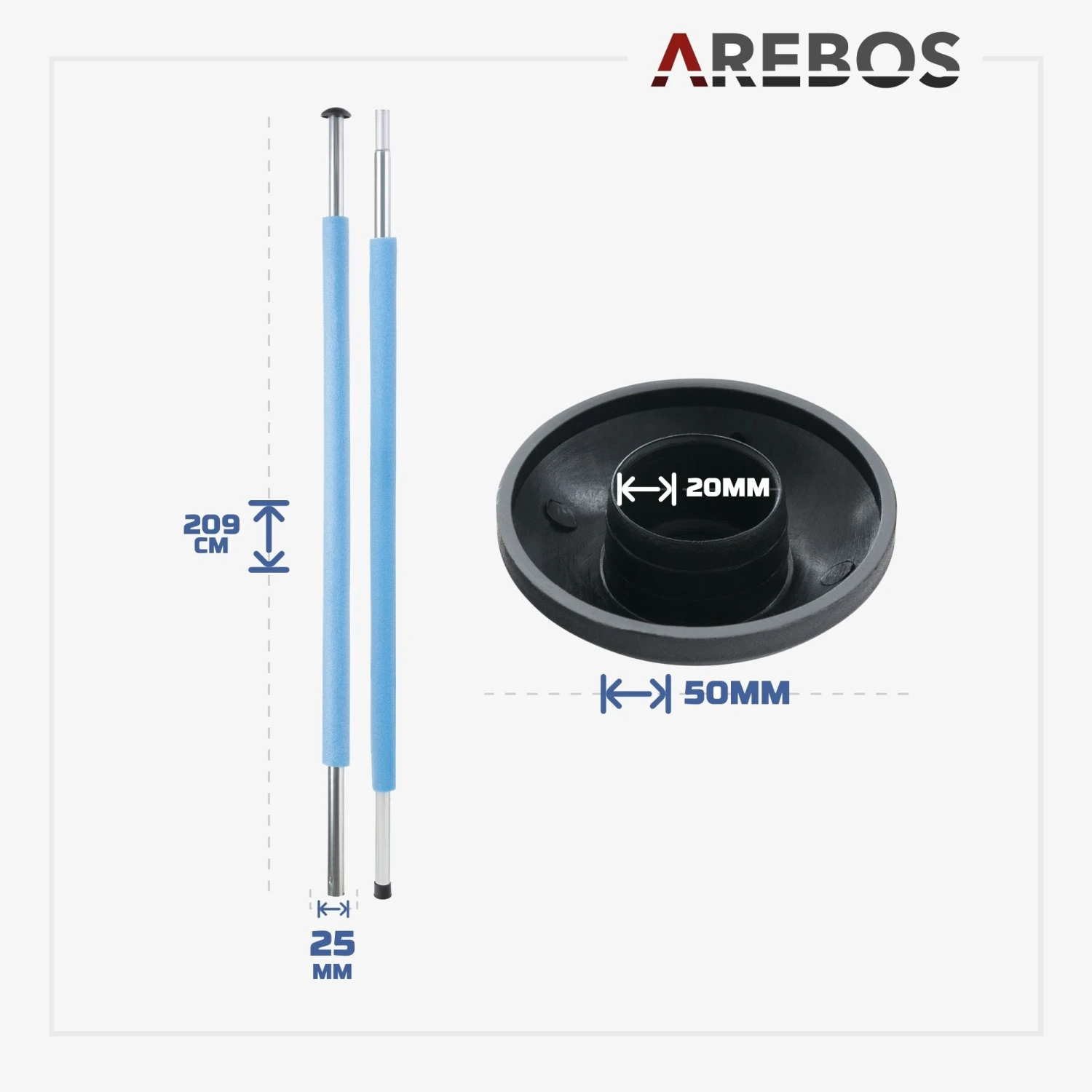 Trampolin Stange 209 Cm 6 Stück 9 Trampolin Stange 209 Cm 6 Stück – Bild 7