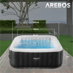 Spa Pool Tenerife Quadratisch Mit LED - 2400W 16 Spa Pool Tenerife Quadratisch Mit LED - 2400W -Arebos Verkaufsgeschäft 6 sketch cm 4260627426379 3a83